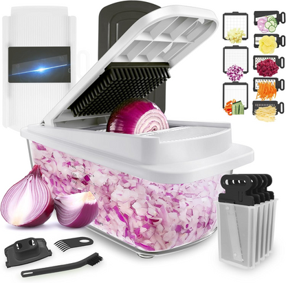10-in-1 Vegetable Chopper – Slice, Dice & Prep Vegetables in Seconds