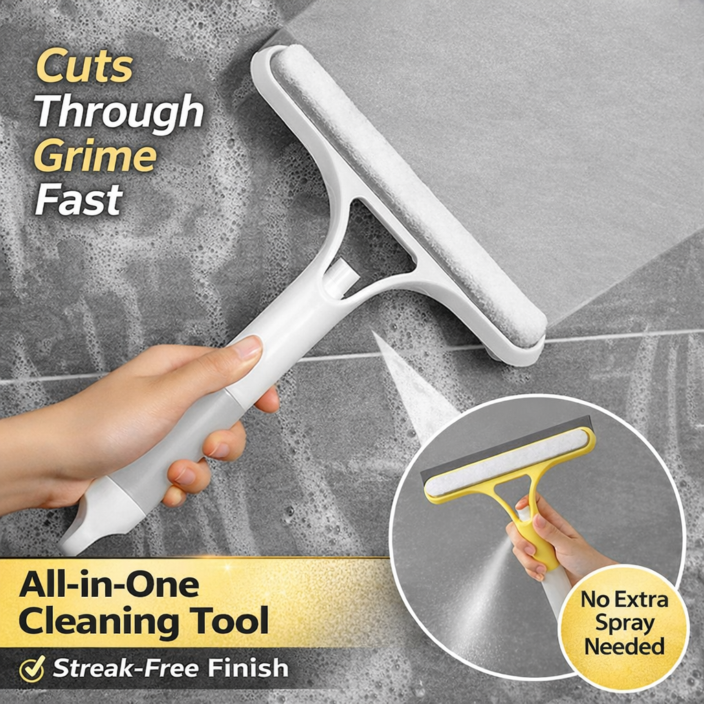 3-in-1 Spray Window Cleaner Tool – Streak-Free Glass Cleaning Made Easy