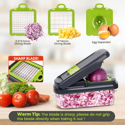 10-in-1 Vegetable Chopper – Slice, Dice & Prep Vegetables in Seconds